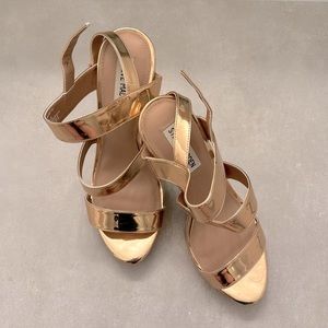 Steve Madden Blush Rose Gold Heels, Good condition. Size 8